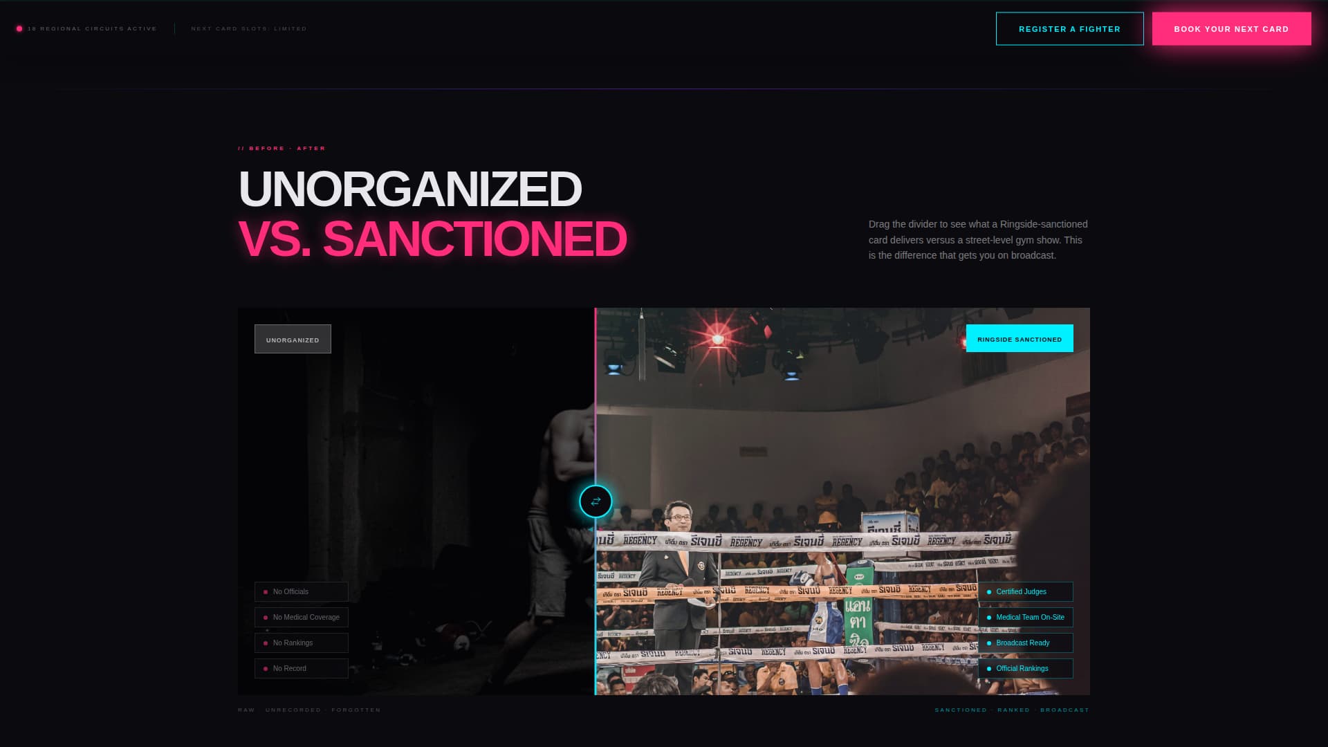 Boxing Booking Website Template