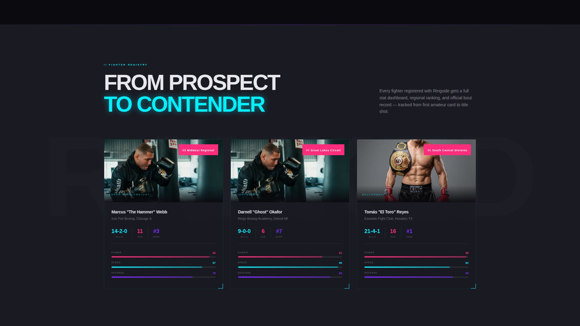 Boxing Booking Website Template