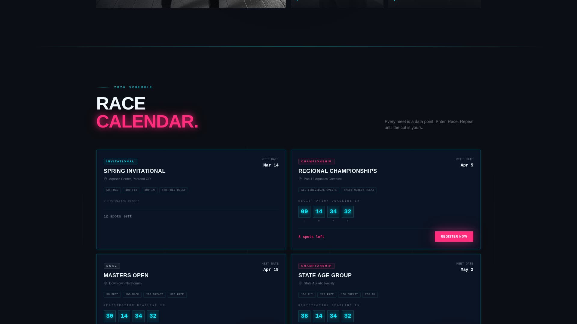 Swimming & Aquatic Center Professional Website Template