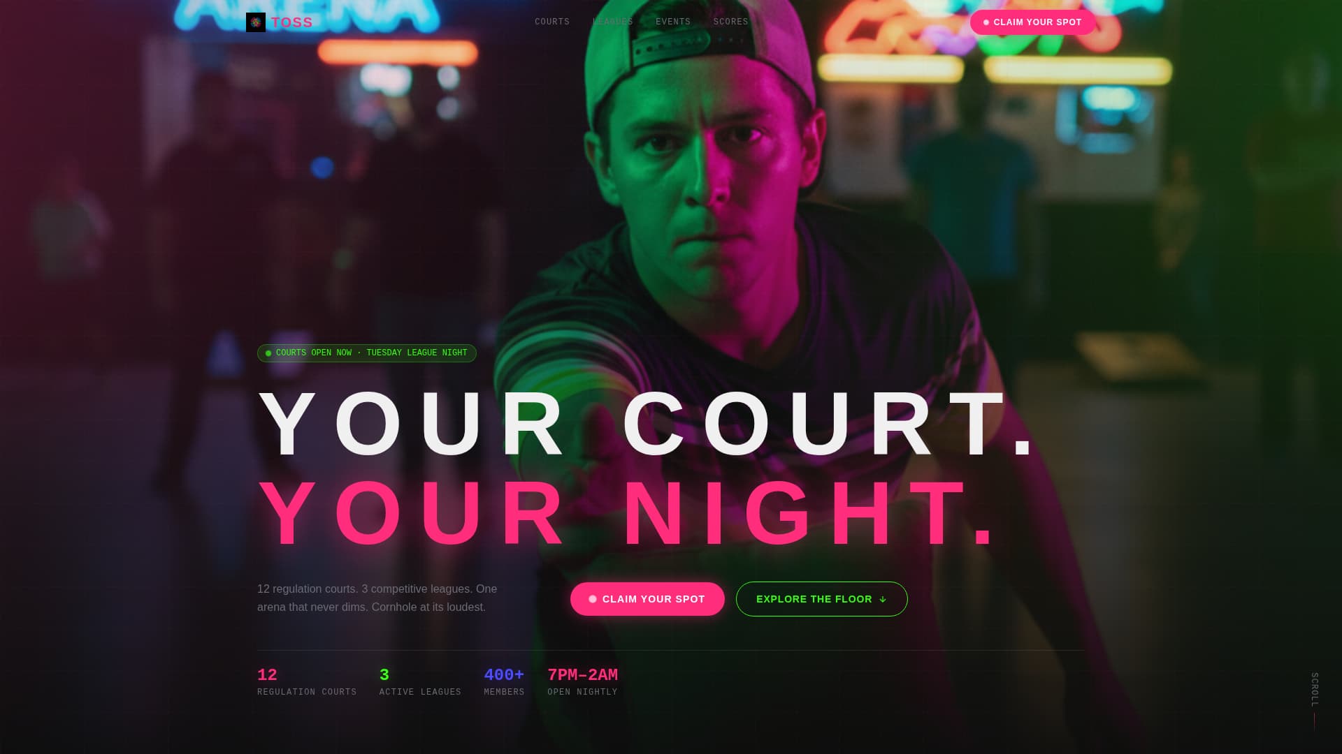 Cornhole Specialist Booking Website Template