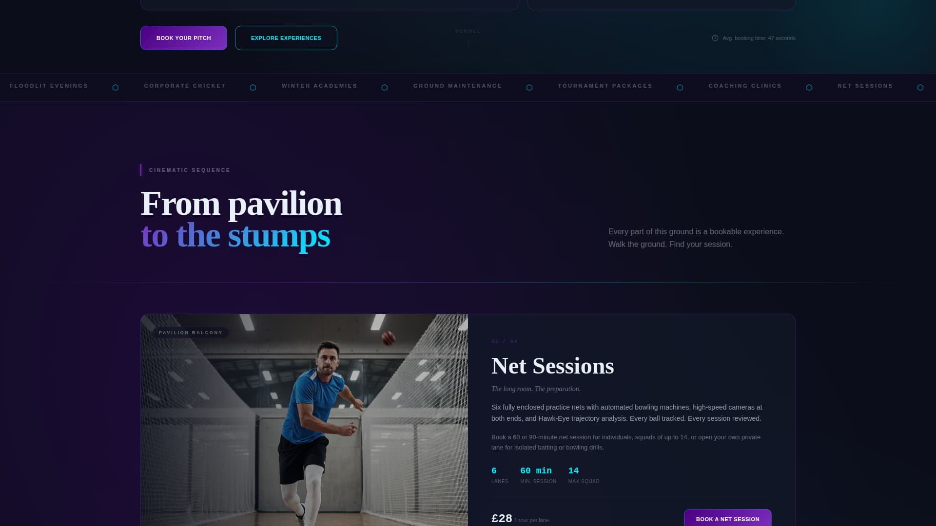 Stadium & Arena Booking Website Template