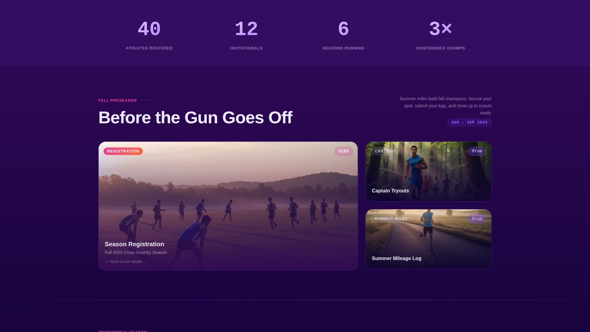 Peak — Championship Endurance Running Landing Page Template