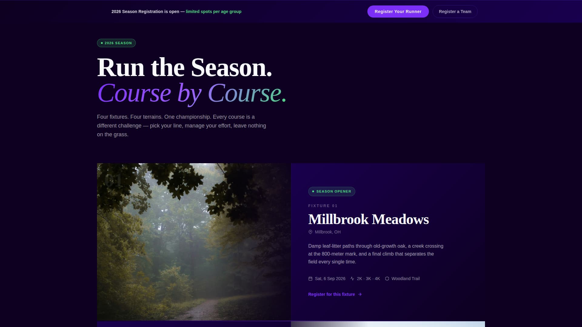 Cross Country Leagues Specialist Professional Website Template