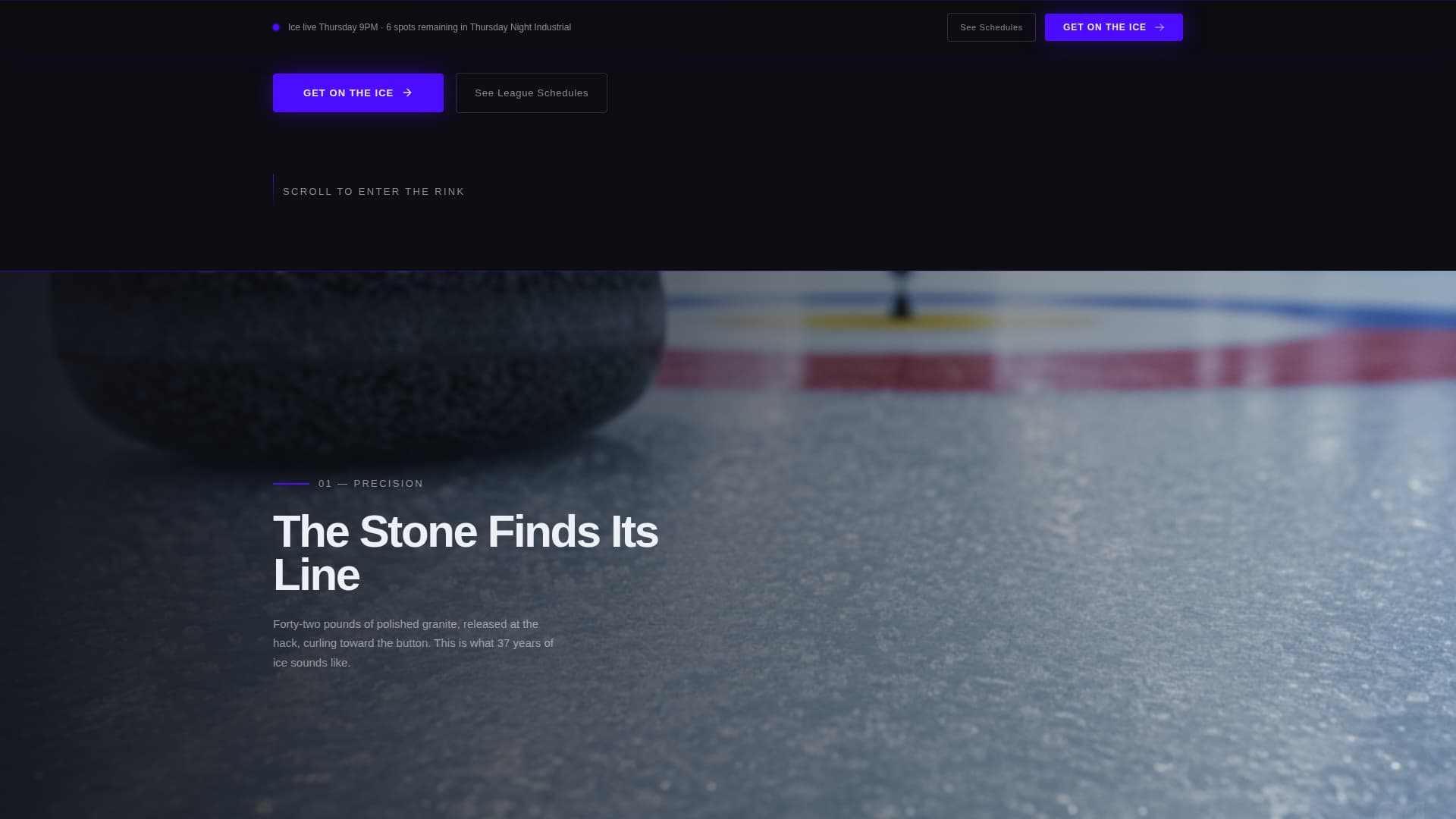 Sweep - Electric Curling Landing Page Template