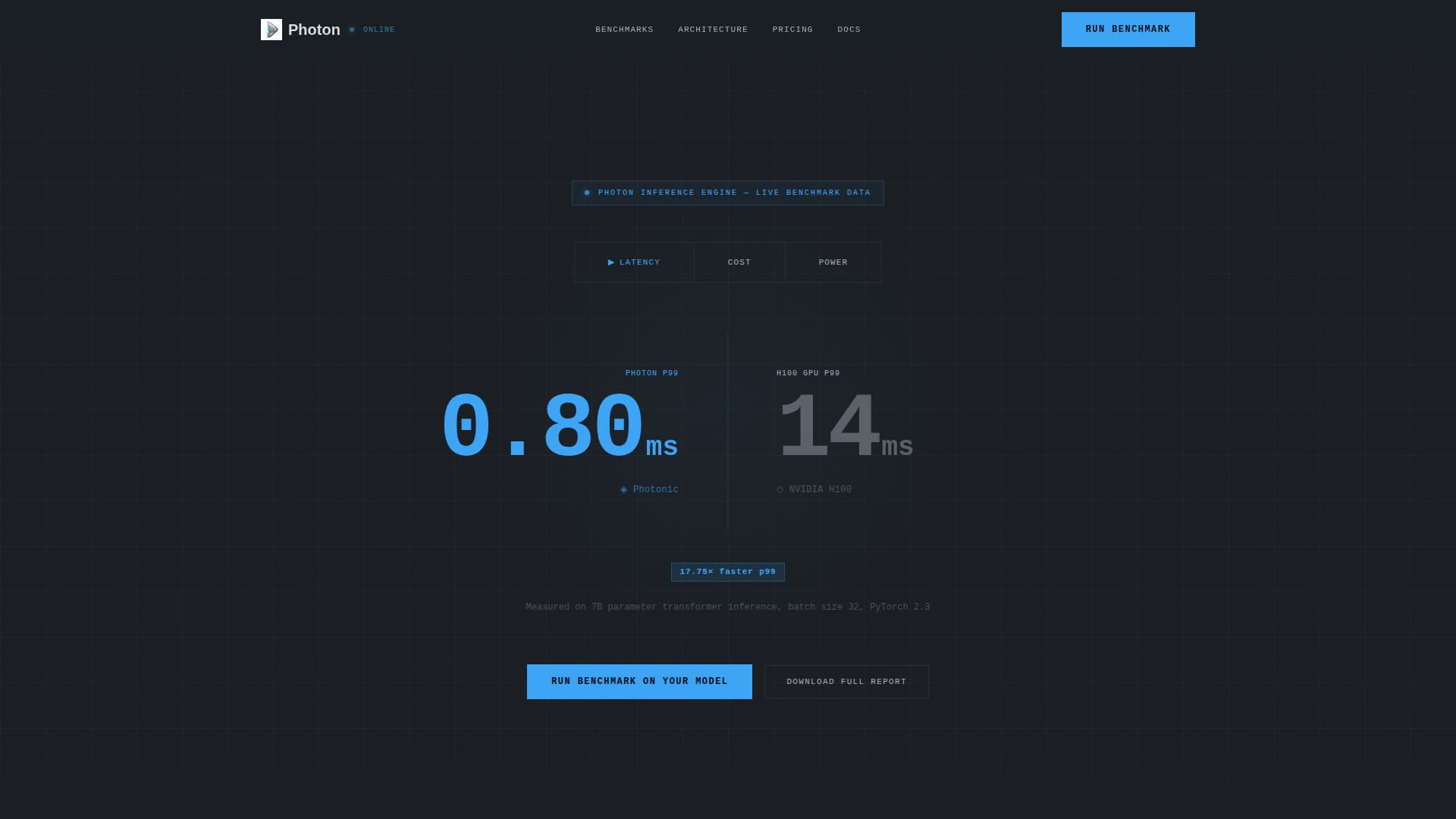 Photon - Blazing Photonic Computing Landing Page Template
