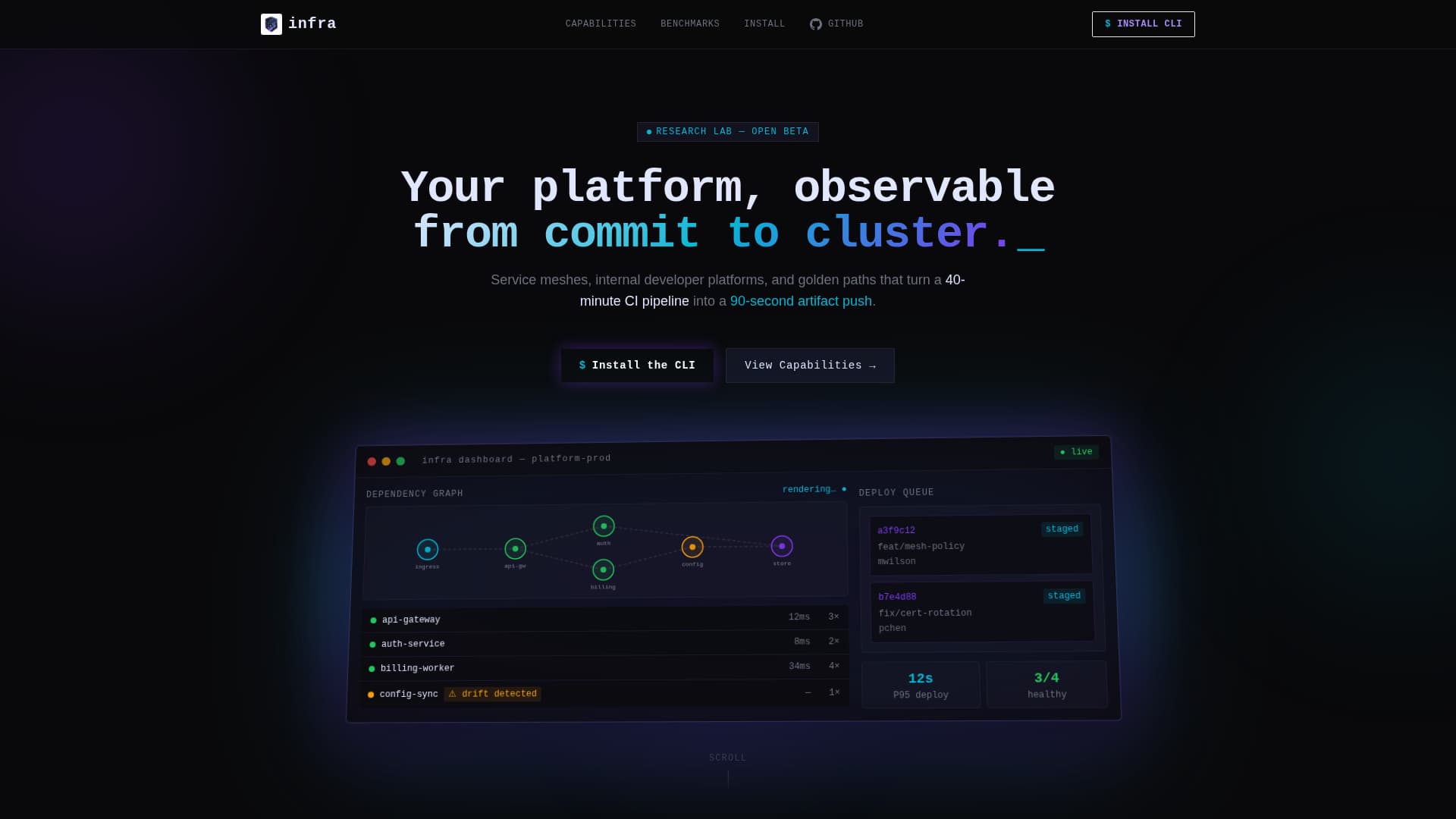 Infra - Powerful Platform Engineering Landing Page Template