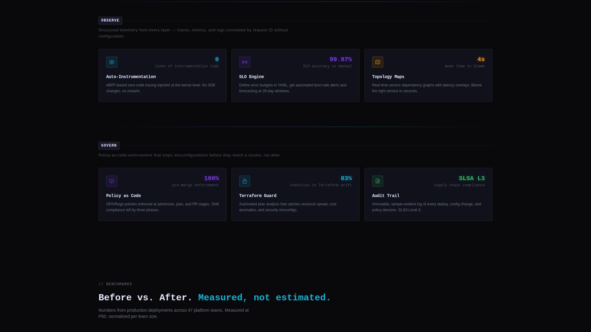Infra - Powerful Platform Engineering Landing Page Template