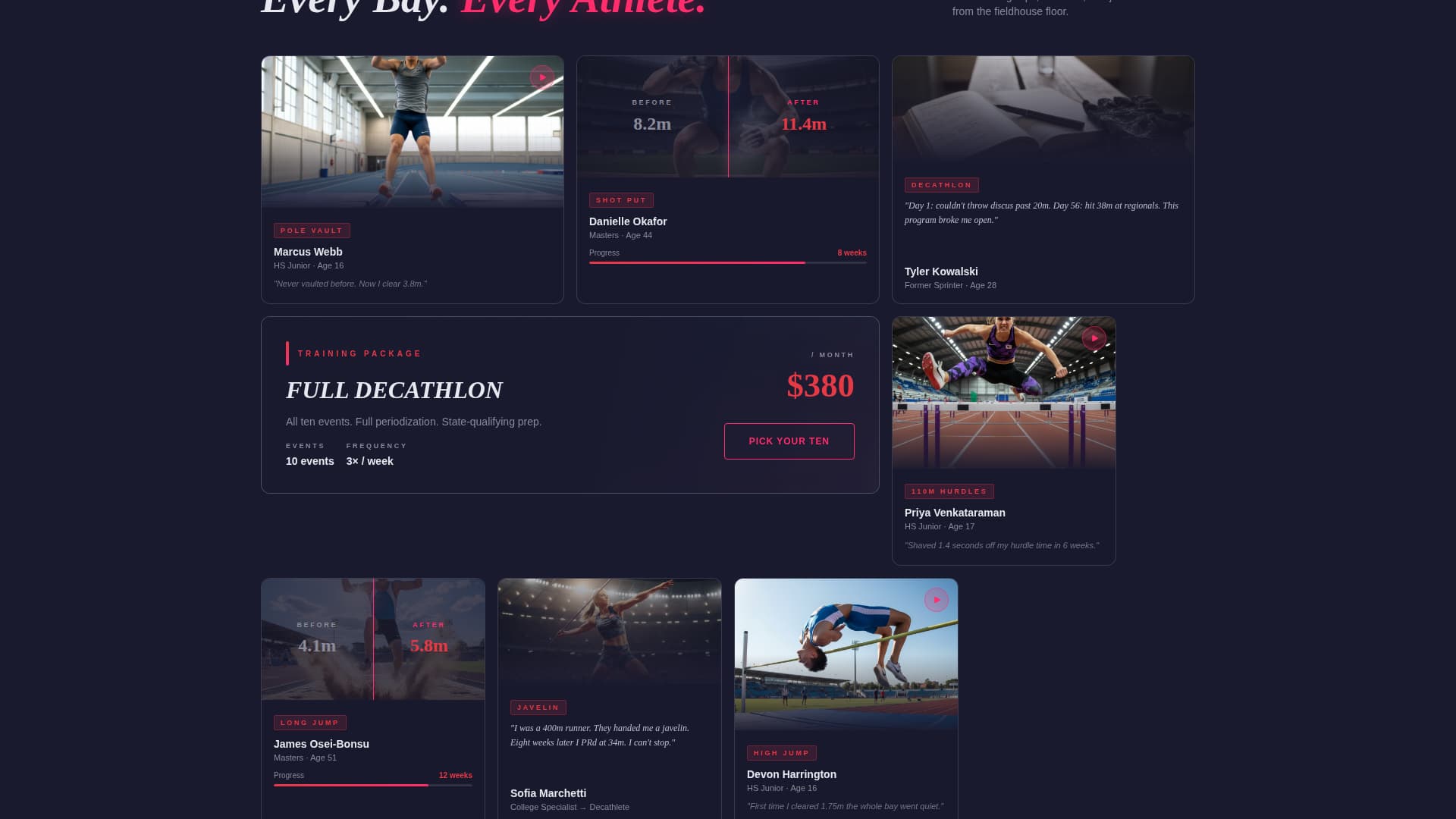 Decathlon Pricing Website Template