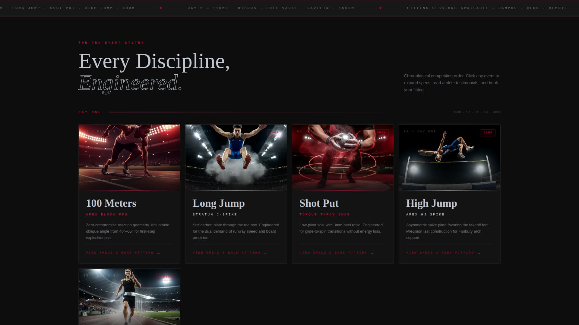 Decathlon Specialist Booking Website Template