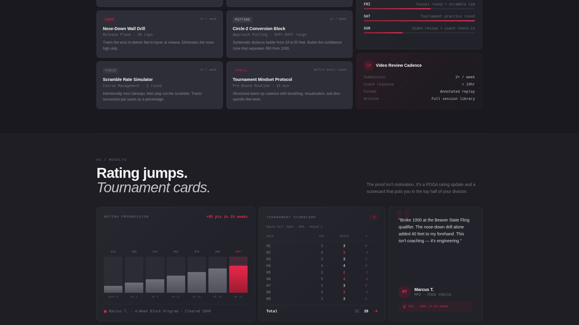 Disc Golf Booking Website Template