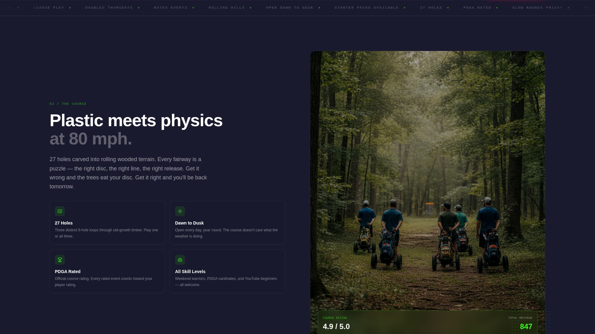 Disc Golf Advanced Professional Website Template