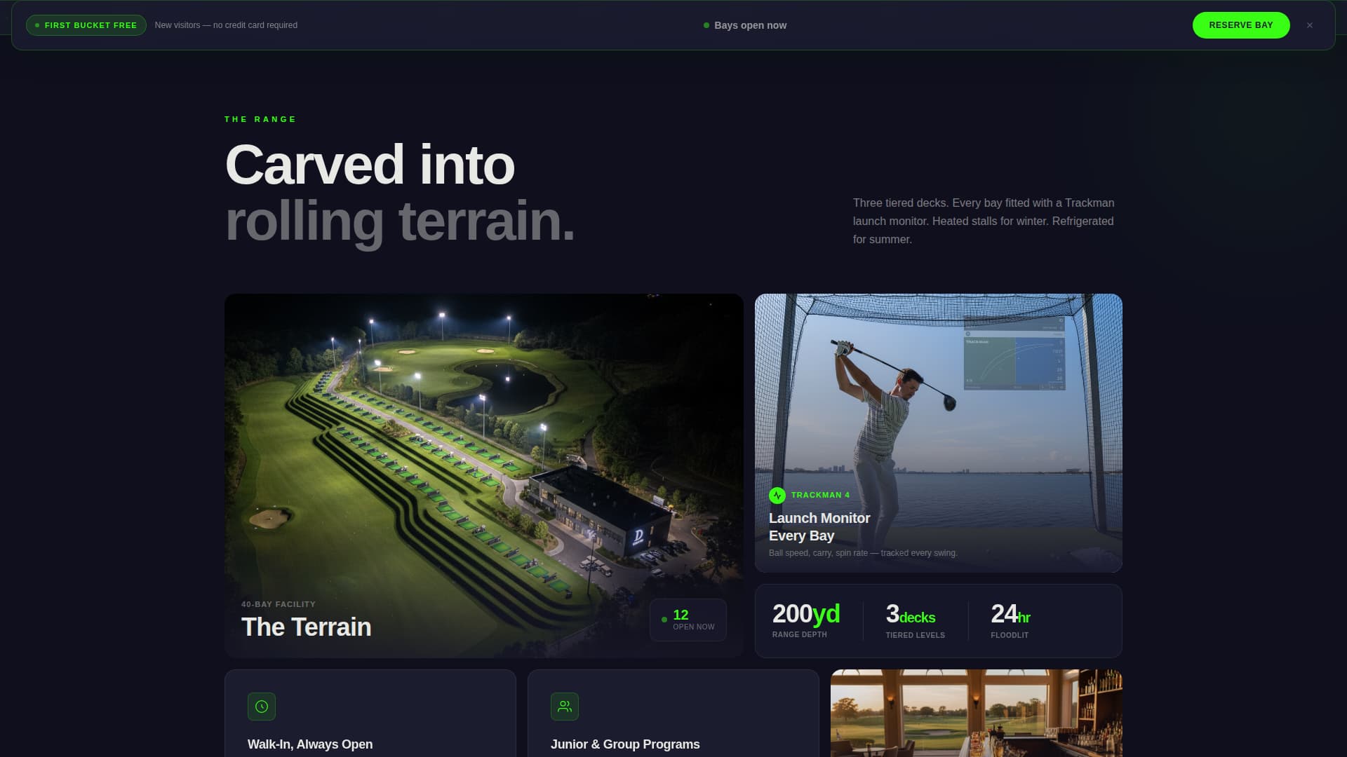 Golf Club & Course Booking Website Template
