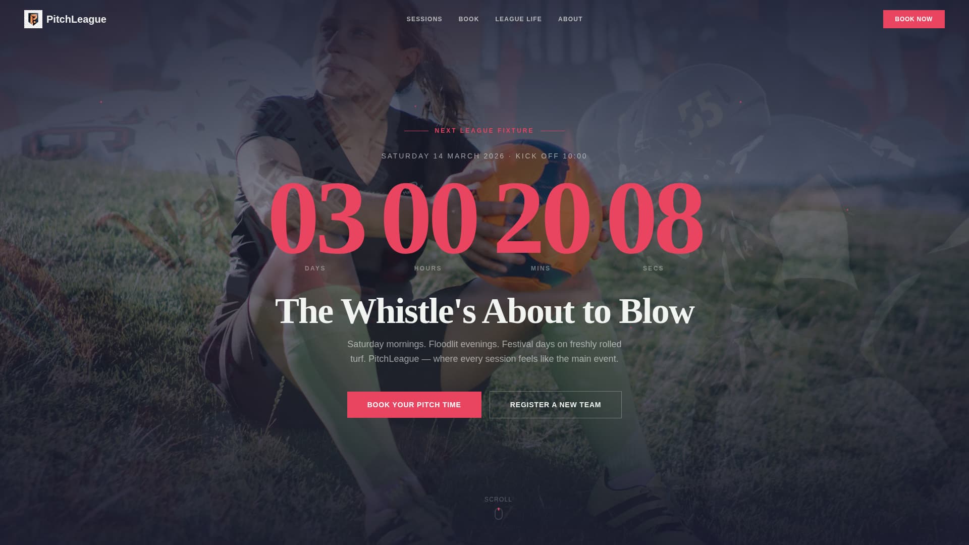 Field Hockey Booking Website Template