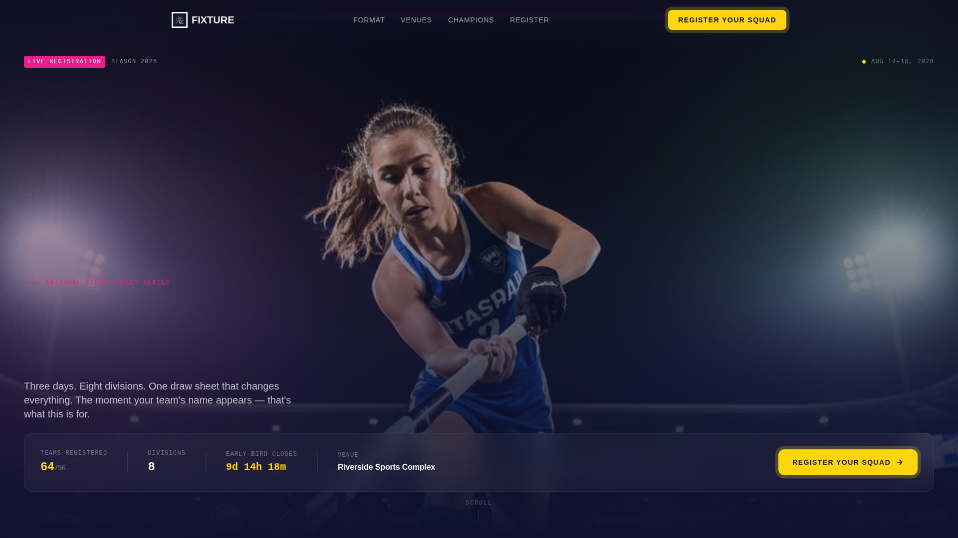 Field Hockey Specialist Professional Website Template