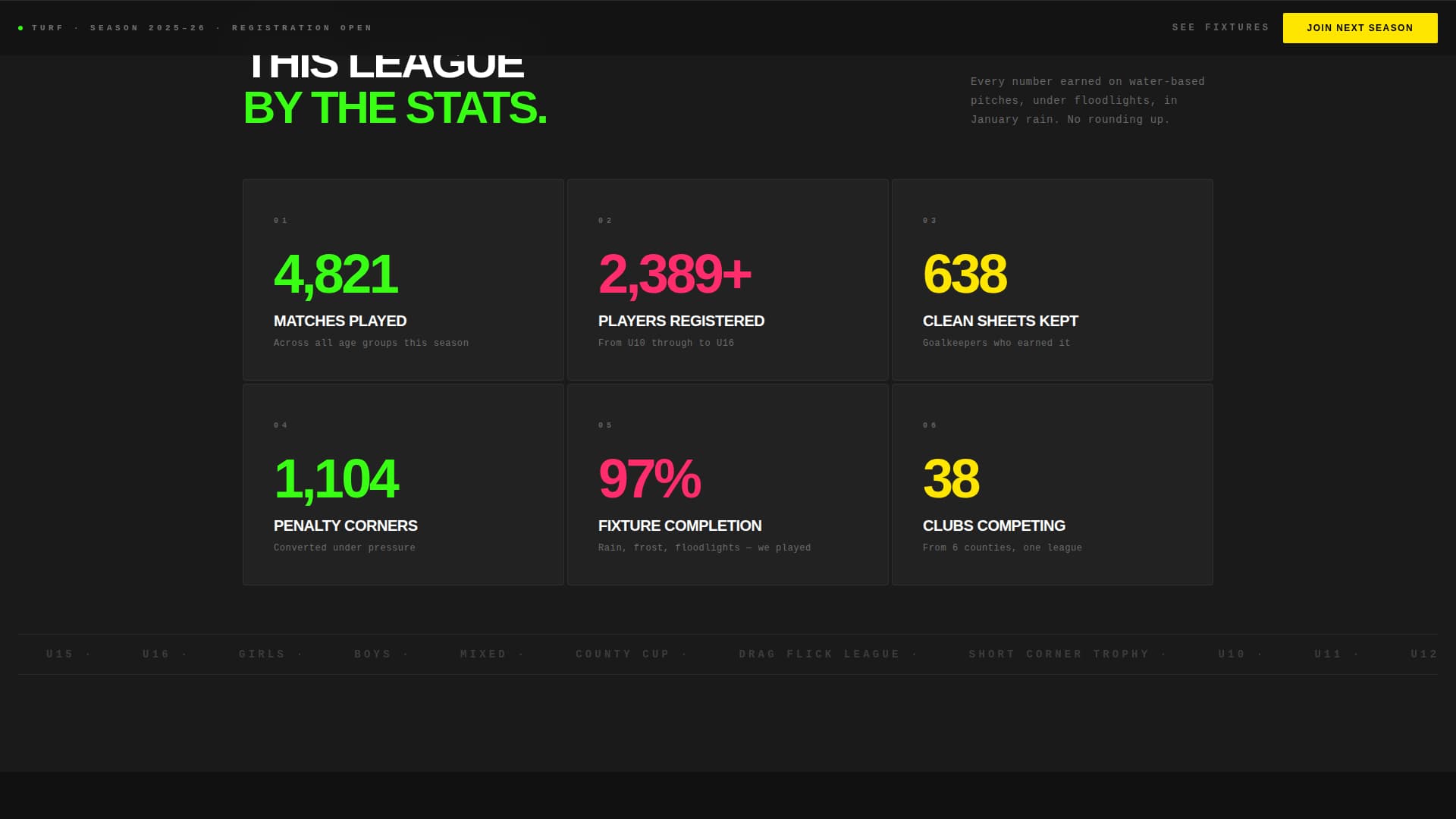 Field Hockey Leagues Specialist Professional Website Template
