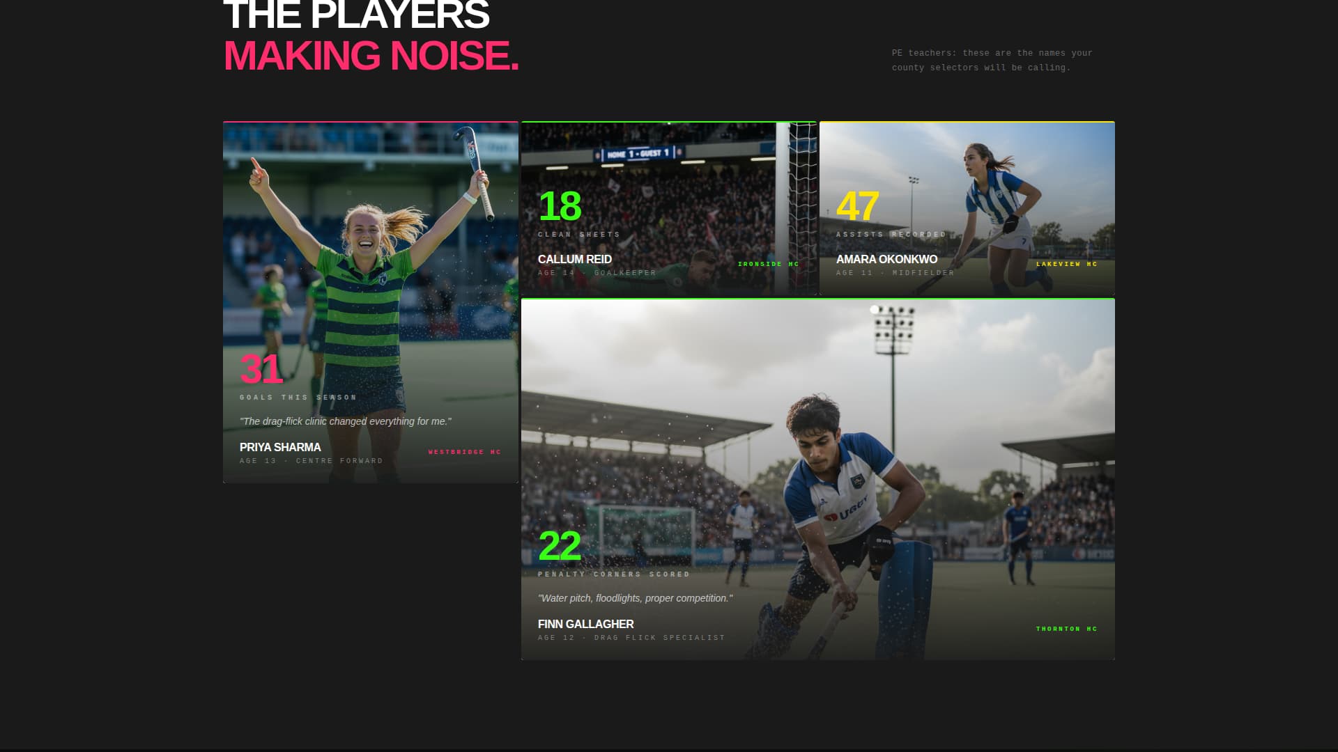 Field Hockey Leagues Specialist Professional Website Template