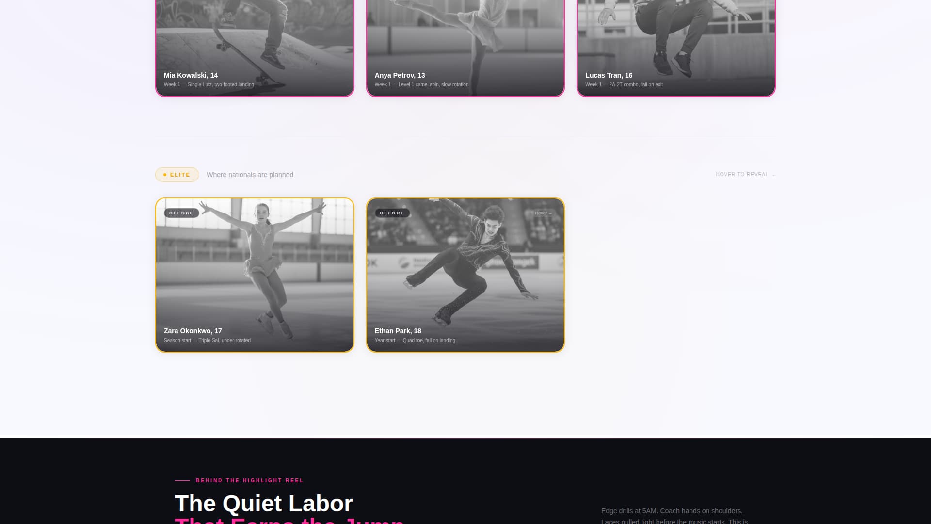 Axel - Dynamic Skating Landing Page Template