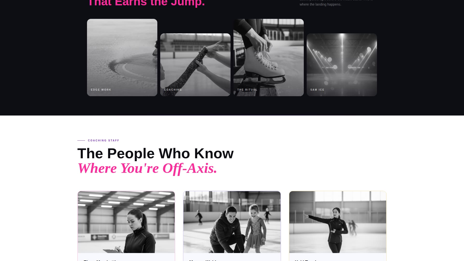 Axel - Dynamic Skating Landing Page Template