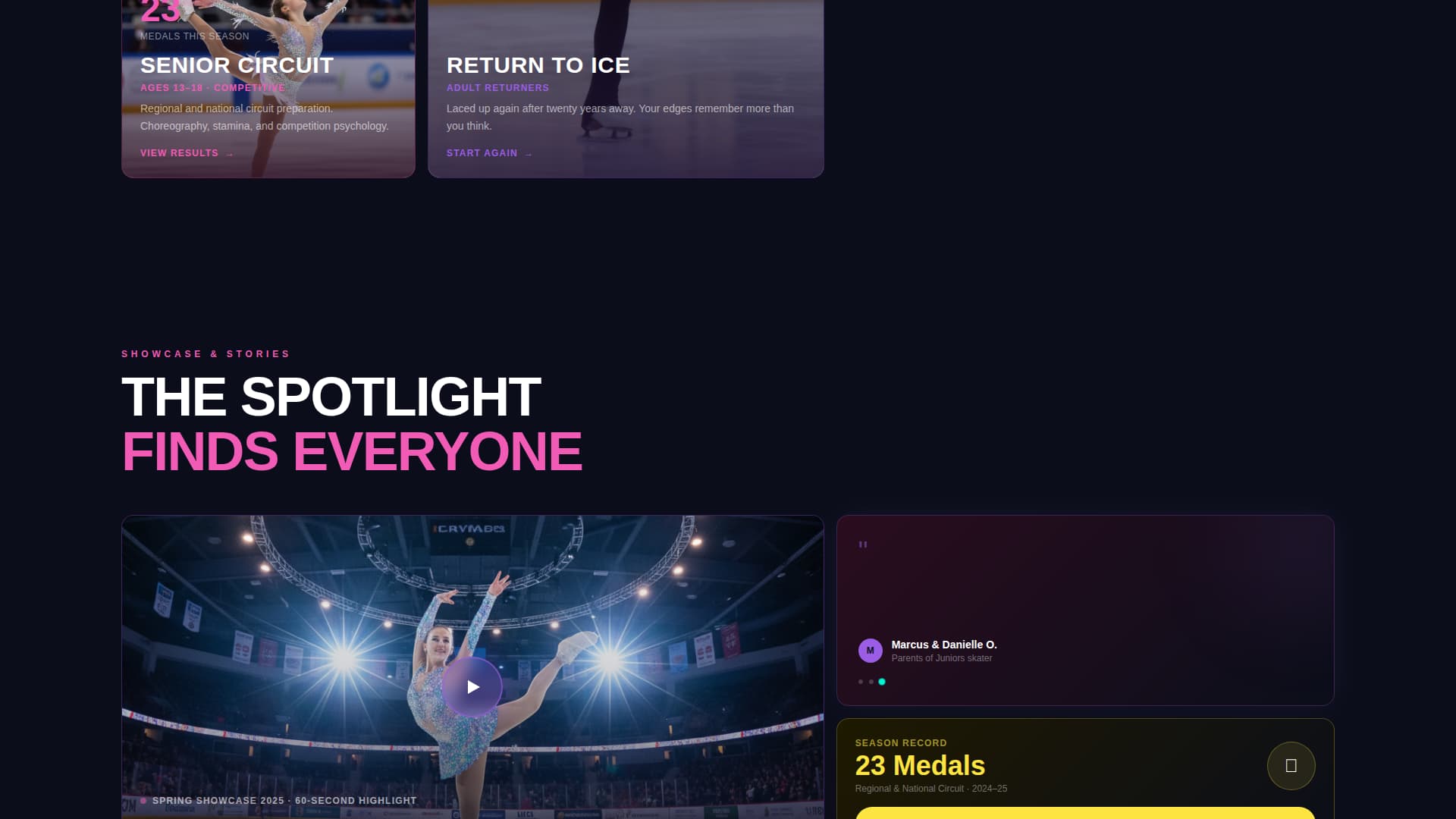 Skating & Winter Sports Booking Website Template