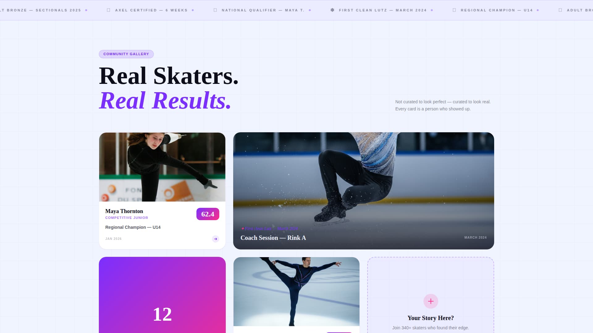 Figure Skating Booking Website Template