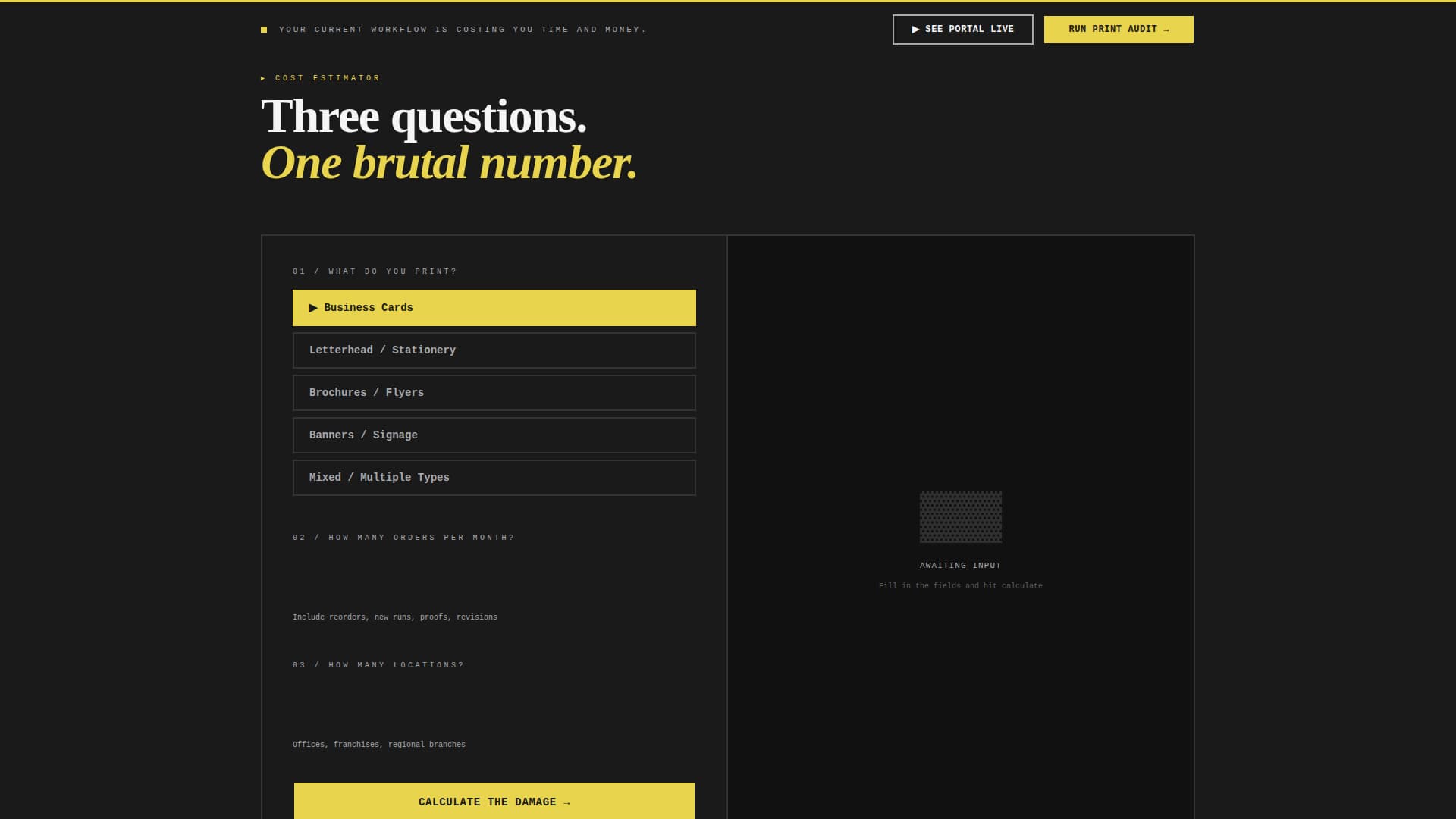 Portal - Powerful Printing Landing Page Template