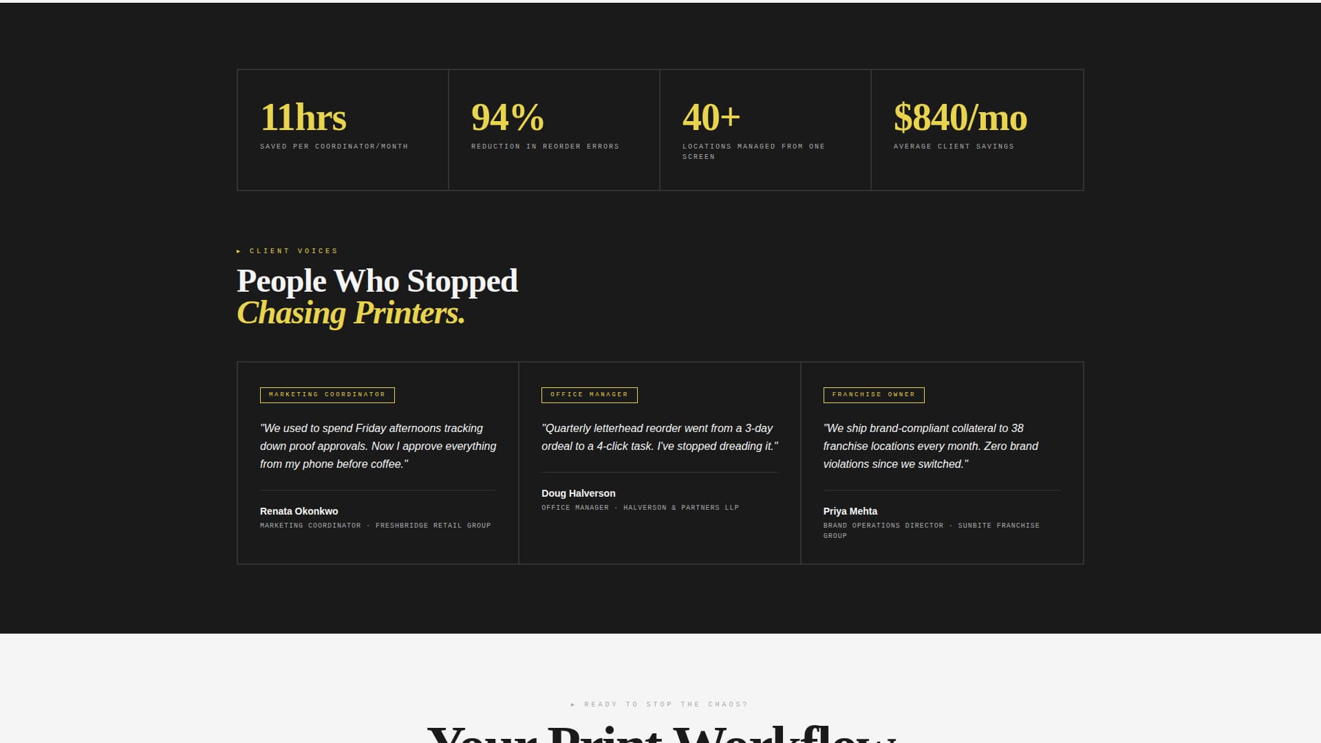 Portal - Powerful Printing Landing Page Template