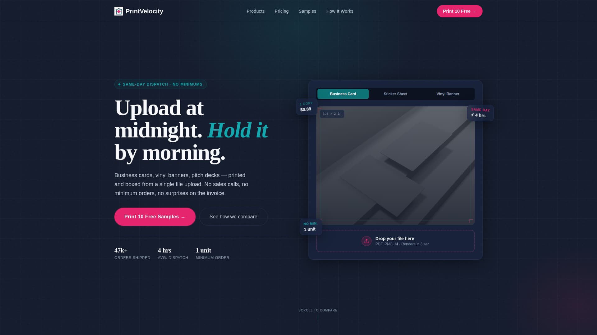 Launchpad - Zerofriction Printing Landing Page Template