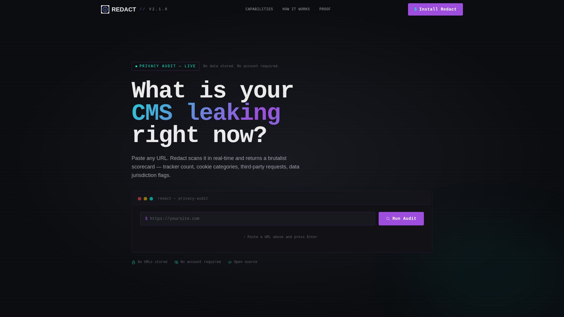 Privacy-First Enterprise Software Privacy Policy Website Template