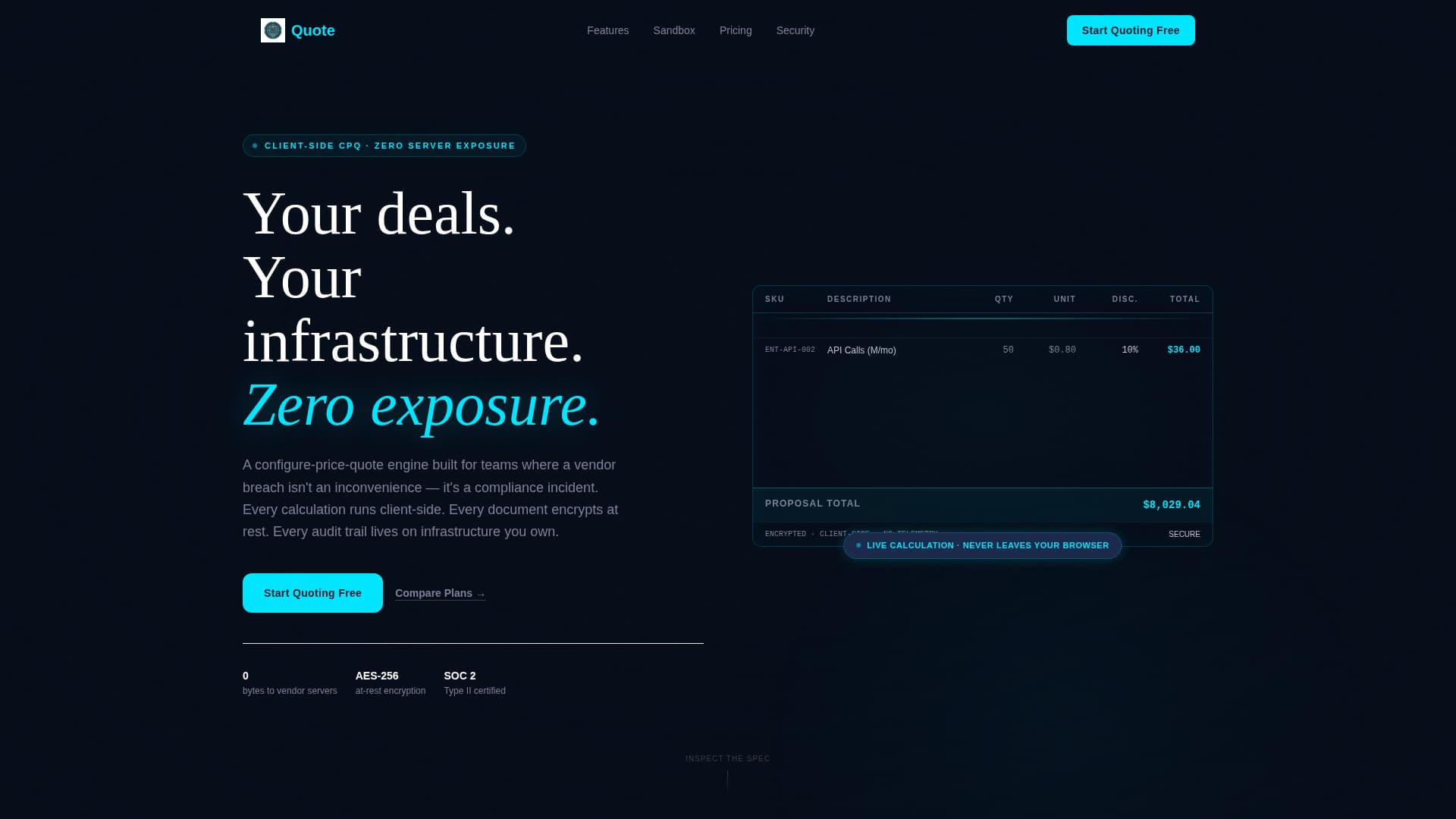 Privacy-First Enterprise Software Pricing Website Template