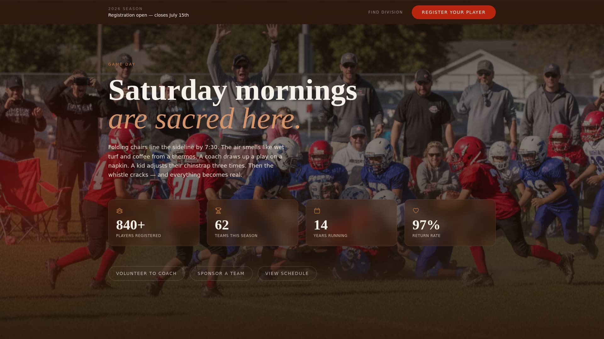Football (American) Leagues Professional Website Template