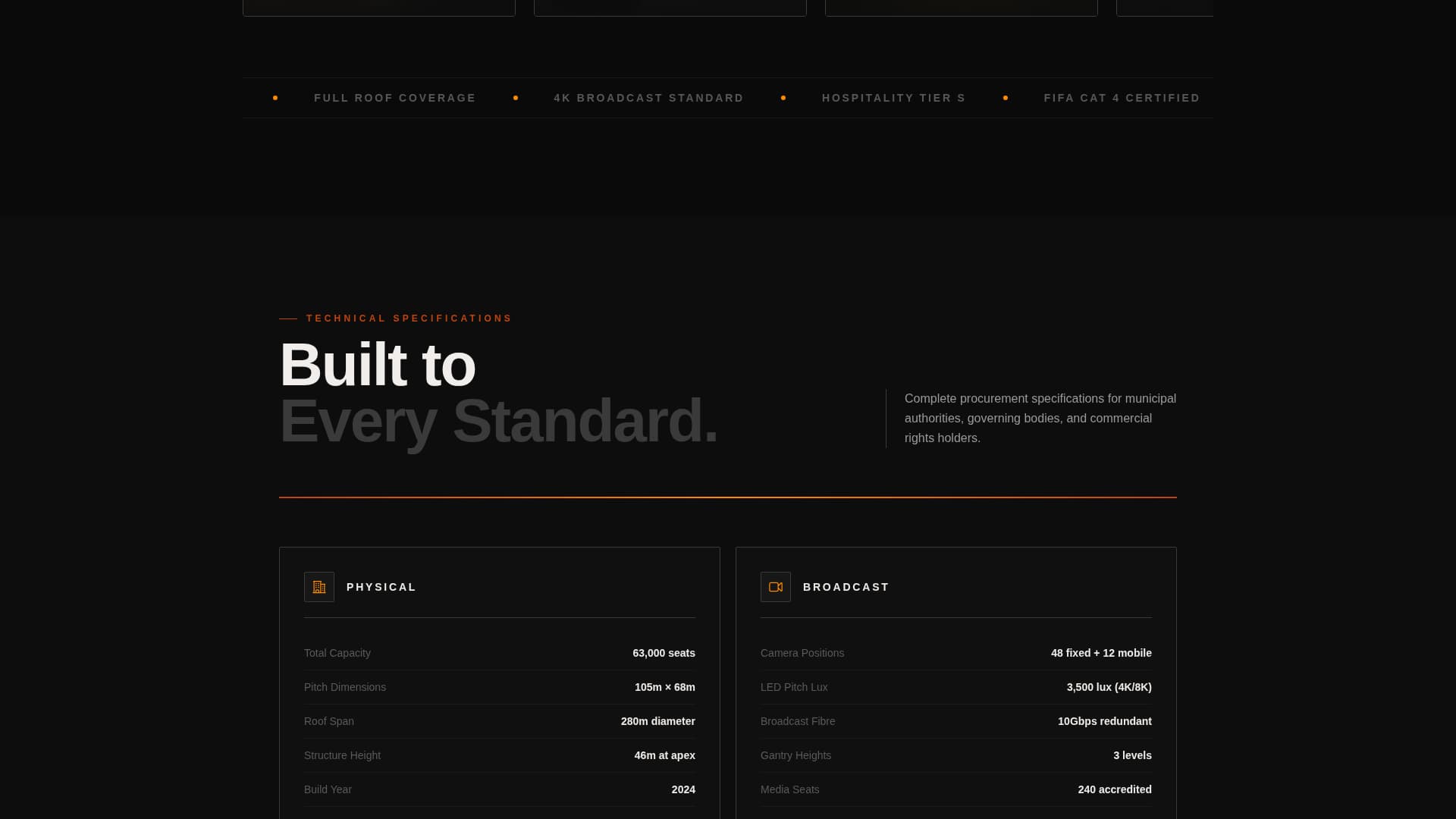 Stadium & Arena Professional Website Template