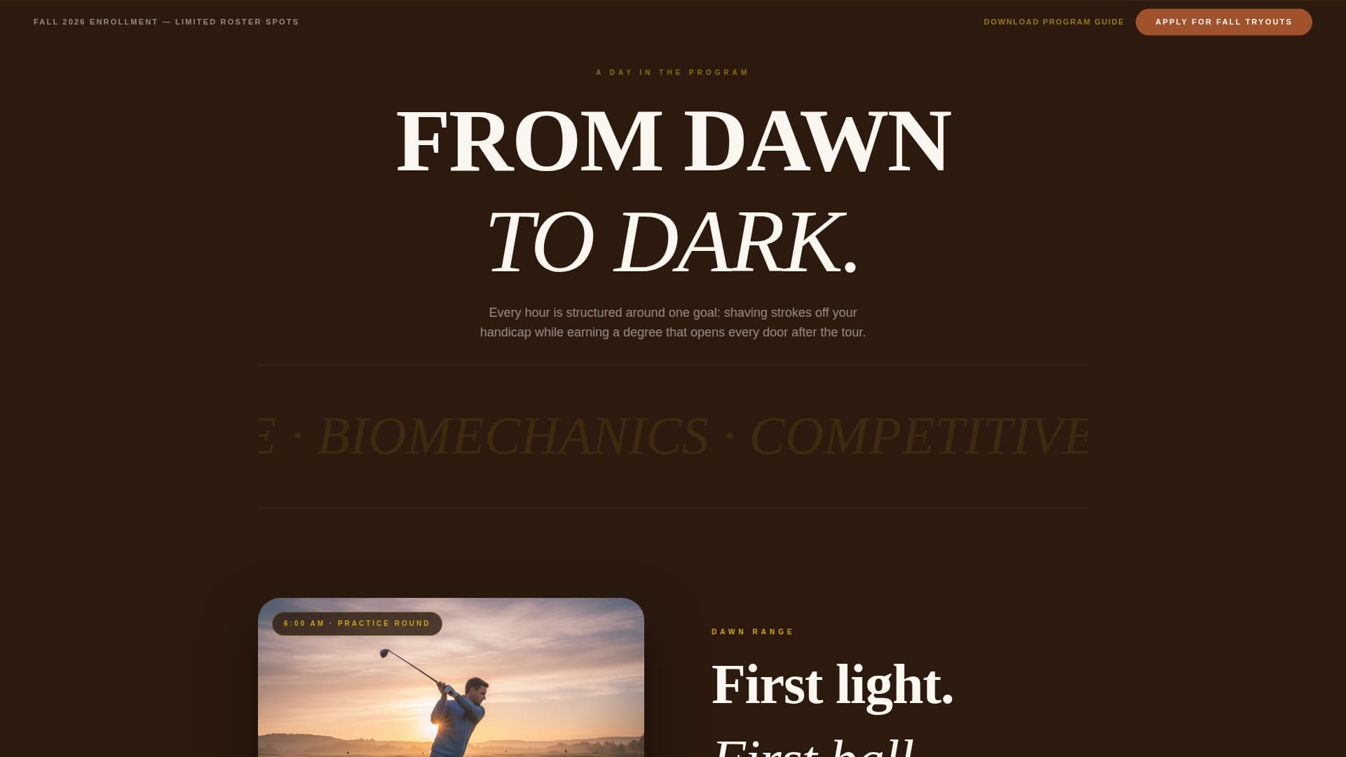 Golf Leagues Careers Website Template