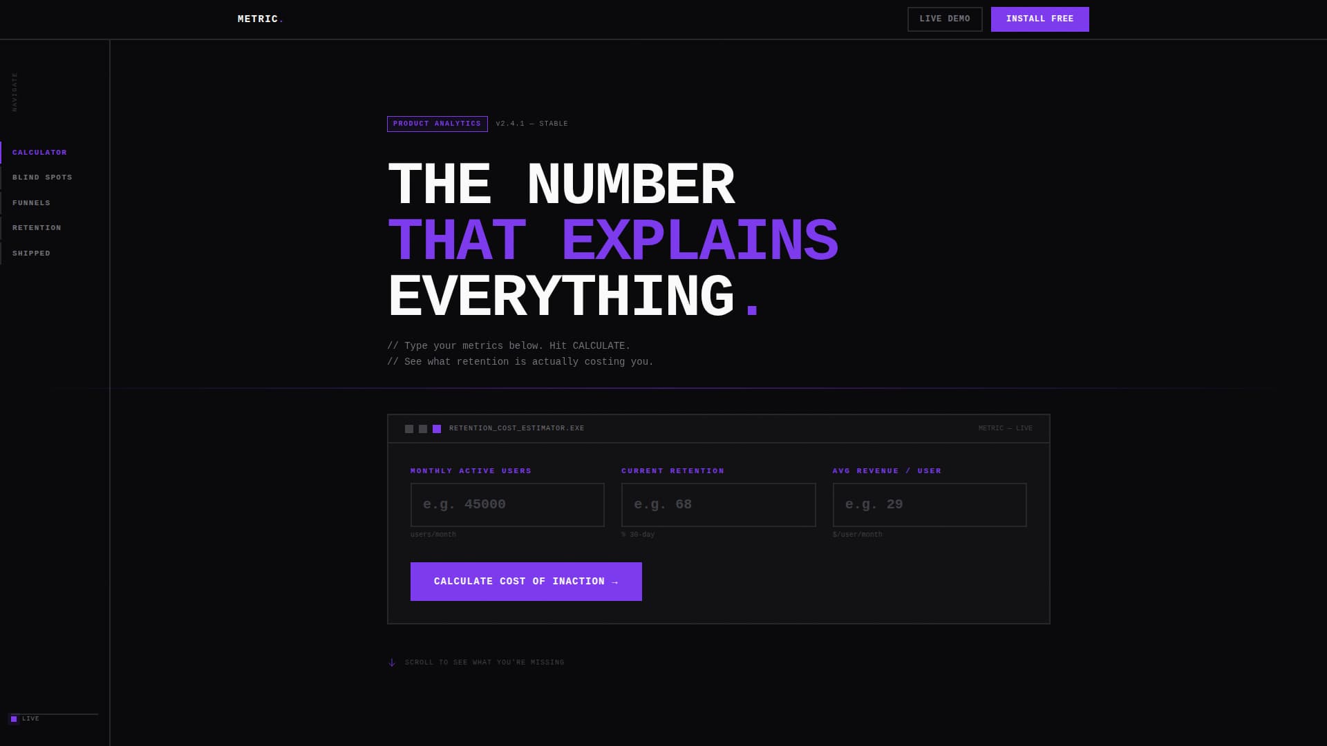 Software & SaaS Cost Calculator Website Template