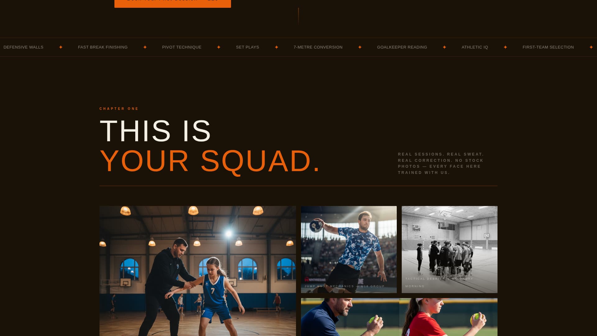 Handball Advanced Booking Website Template