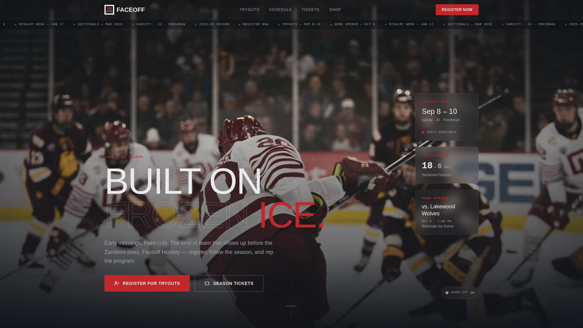 Ice Hockey Leagues Expert Professional Website Template