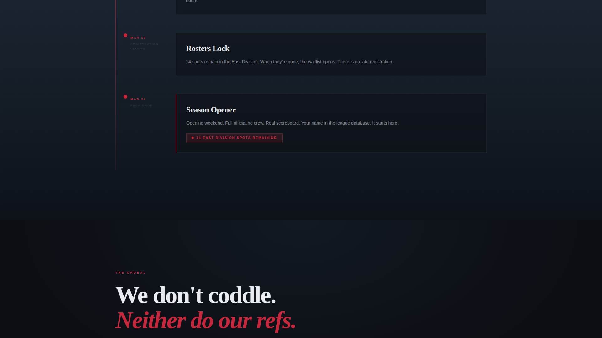 Ice Hockey Leagues Specialist Professional Website Template