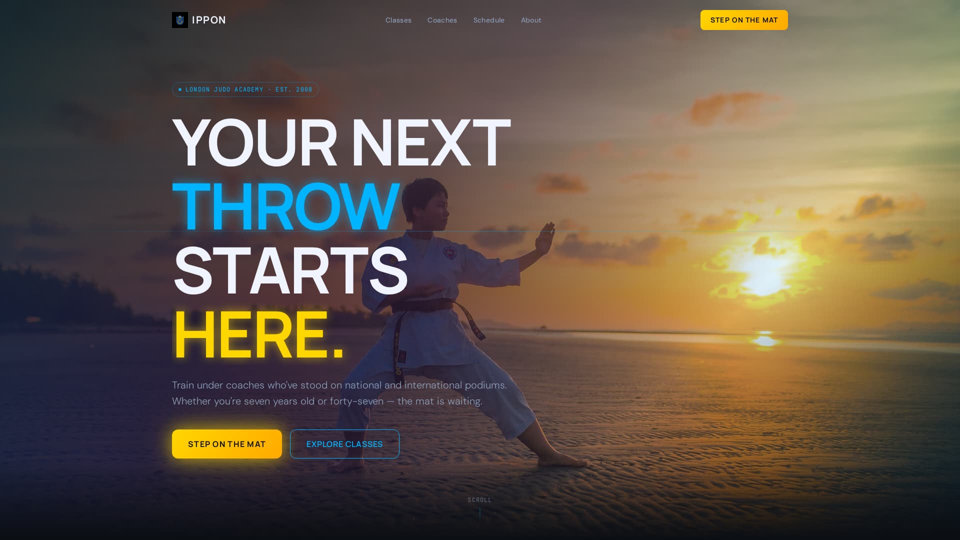 Judo Booking Website Template