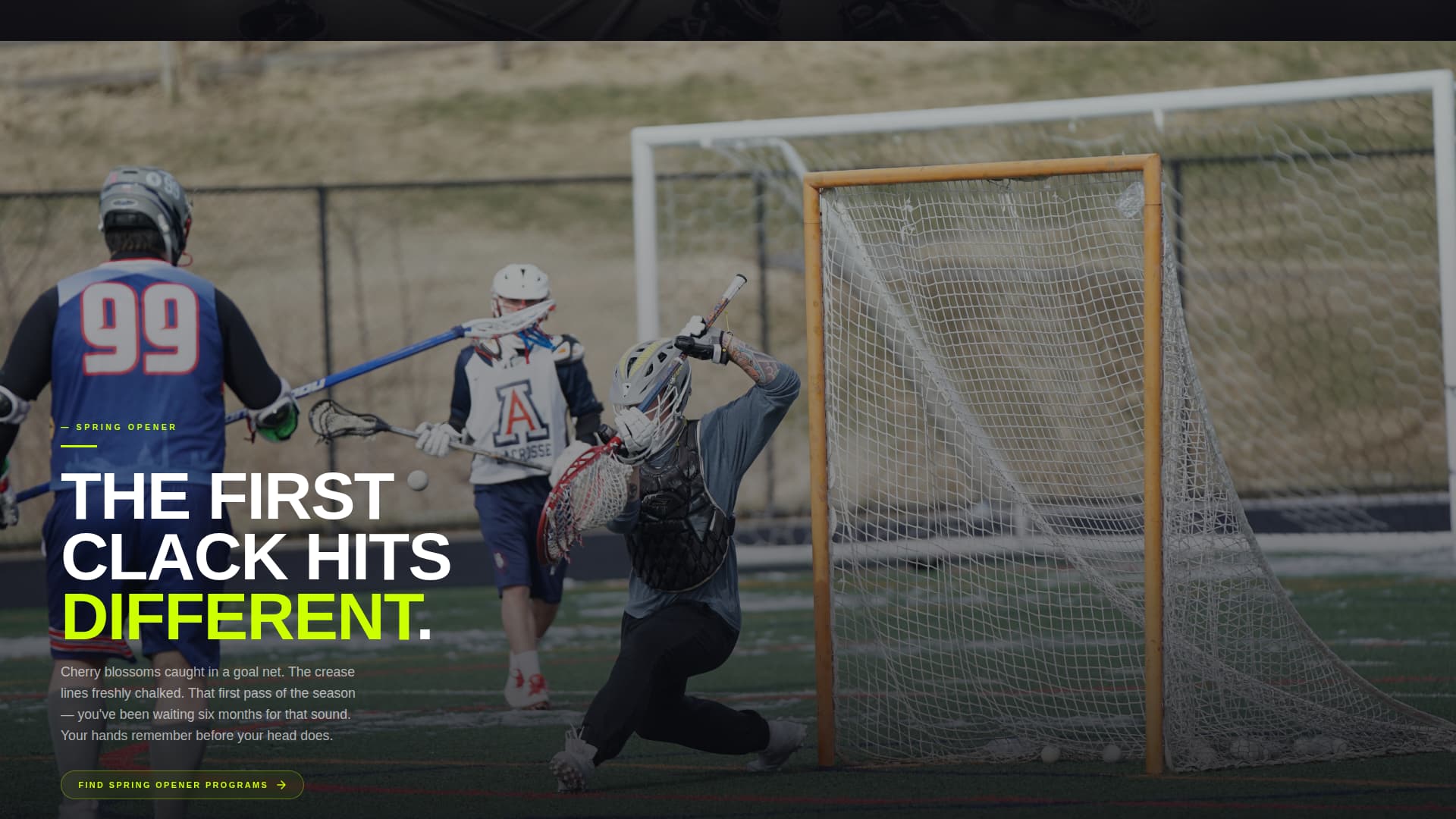 Cradle - Electrifying Lacrosse Landing Page Template