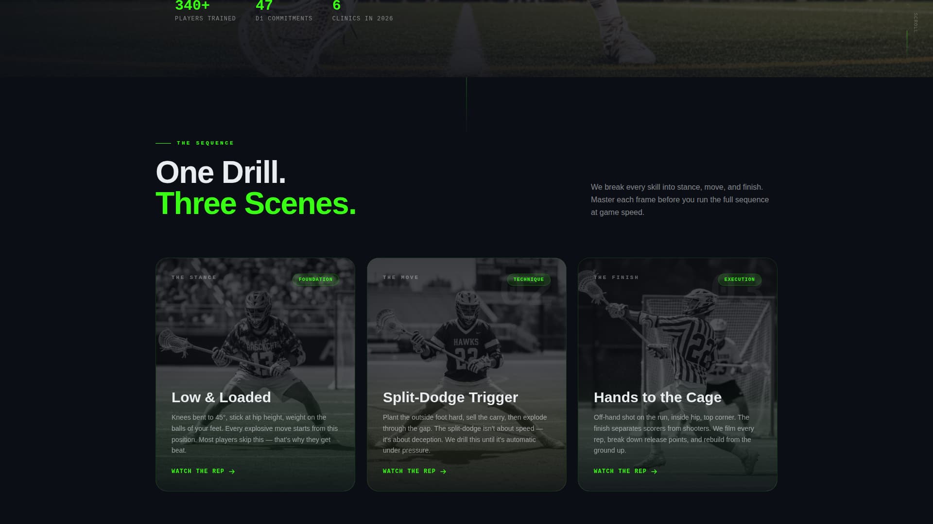 Draw - Elite Lacrosse Landing Page Template