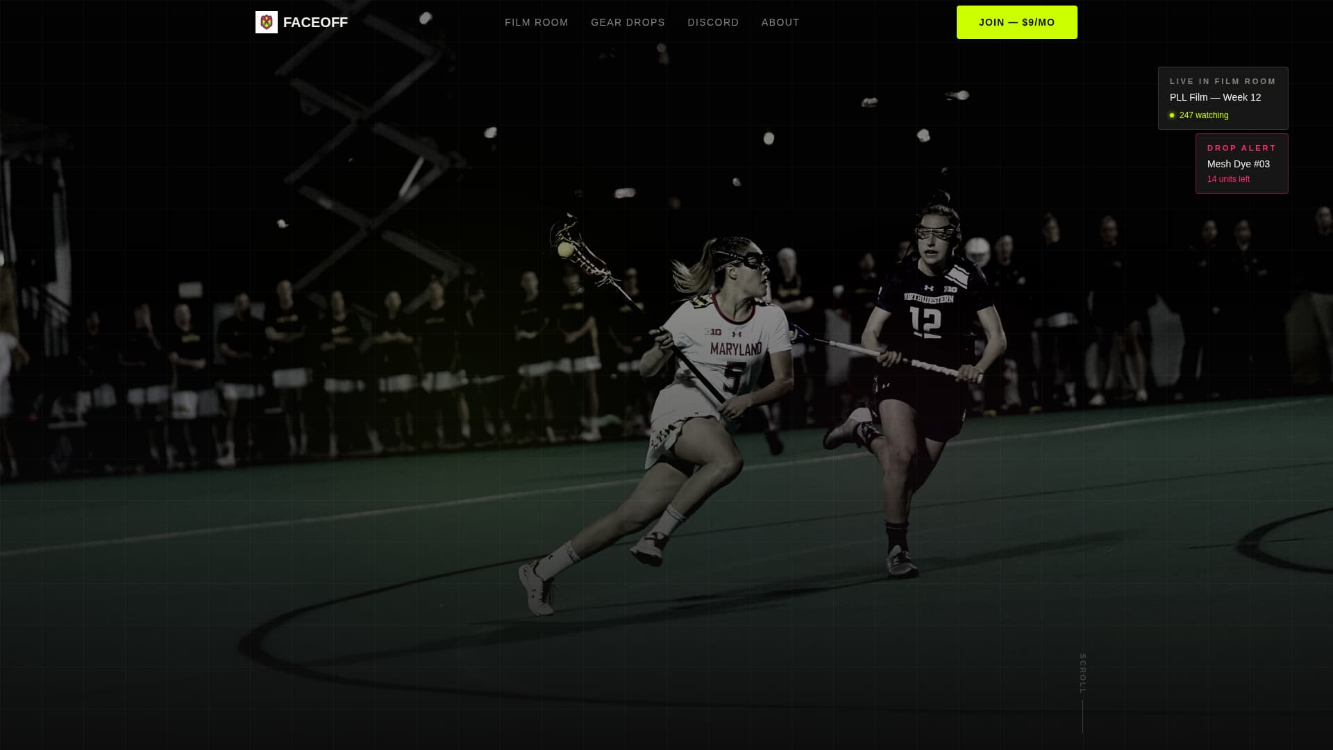 Faceoff - Raw Lacrosse Landing Page Template