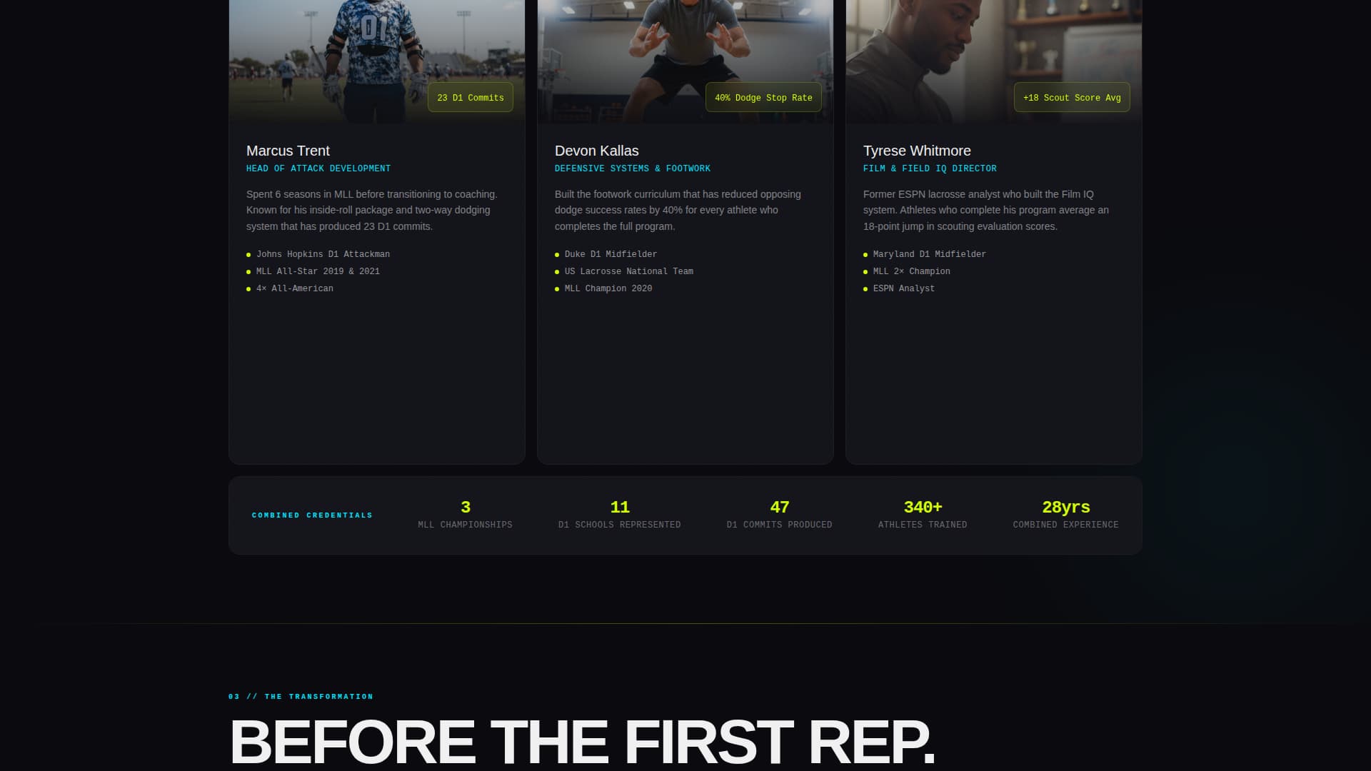 Crease - Elite Lacrosse Landing Page Template