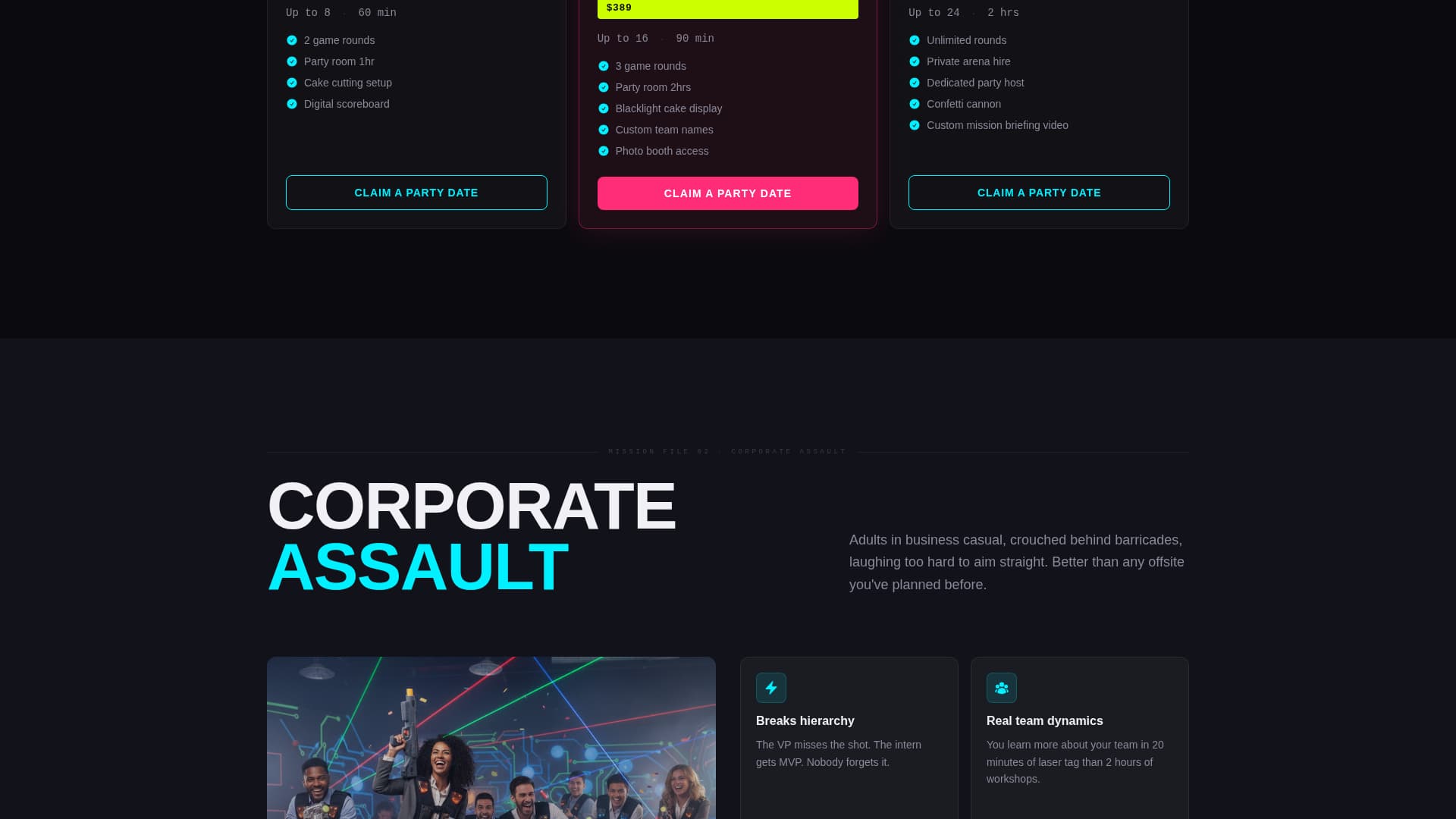 Blaster - Electrifying Lasertag Landing Page Template