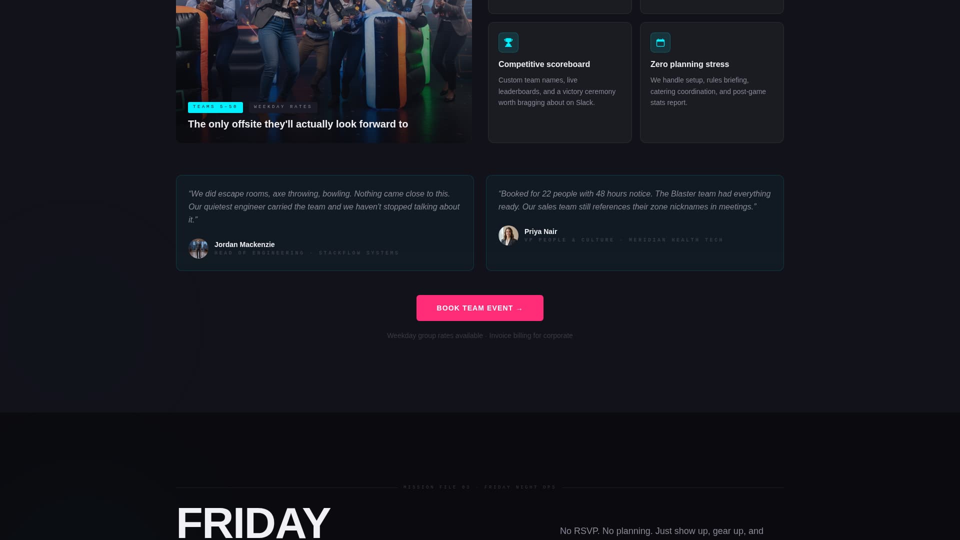 Blaster - Electrifying Lasertag Landing Page Template
