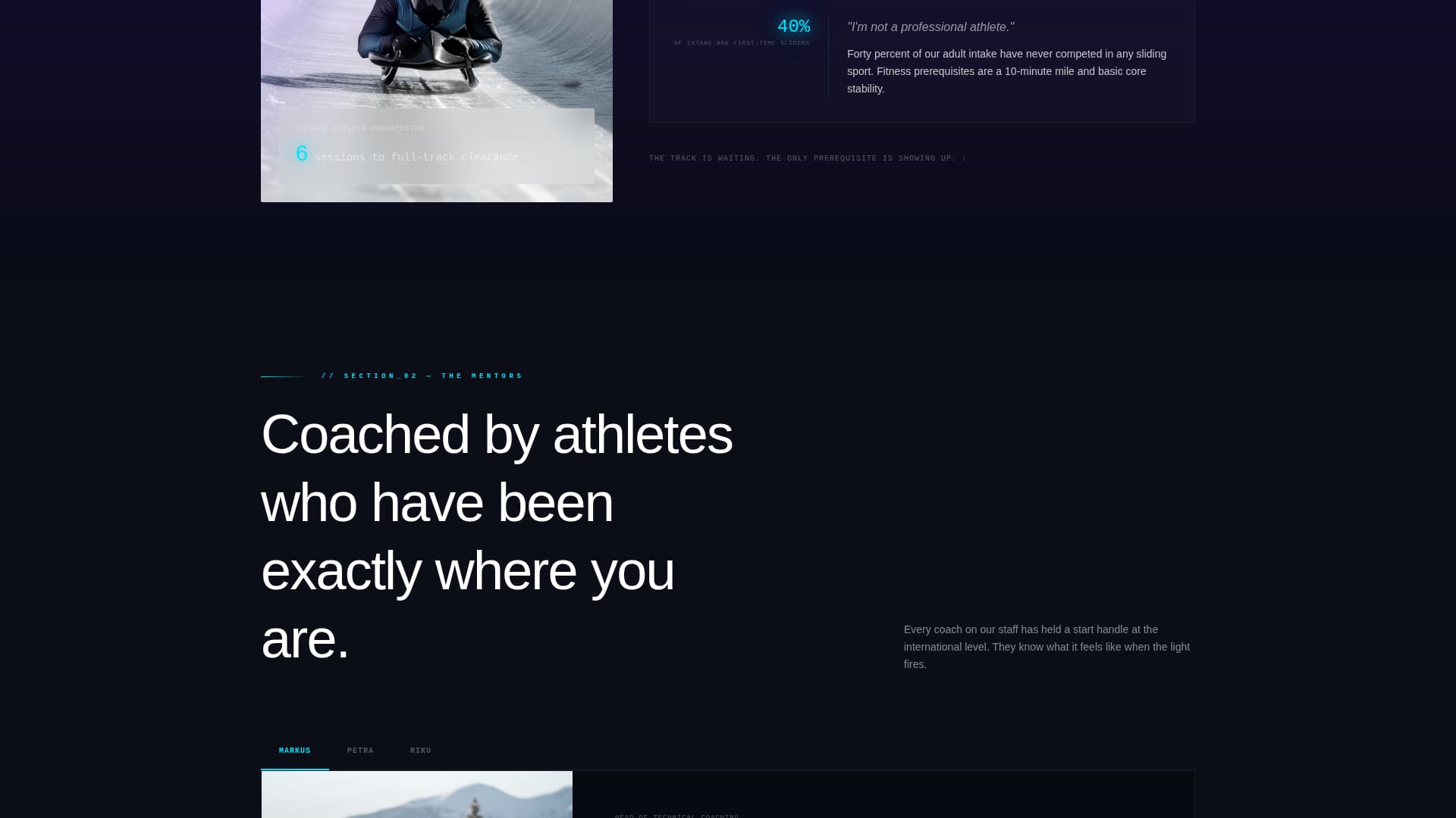 Slide - Elite Luge Landing Page Template