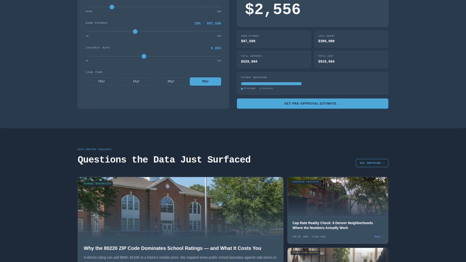 Real Estate Market Data & Analytics Website Template
