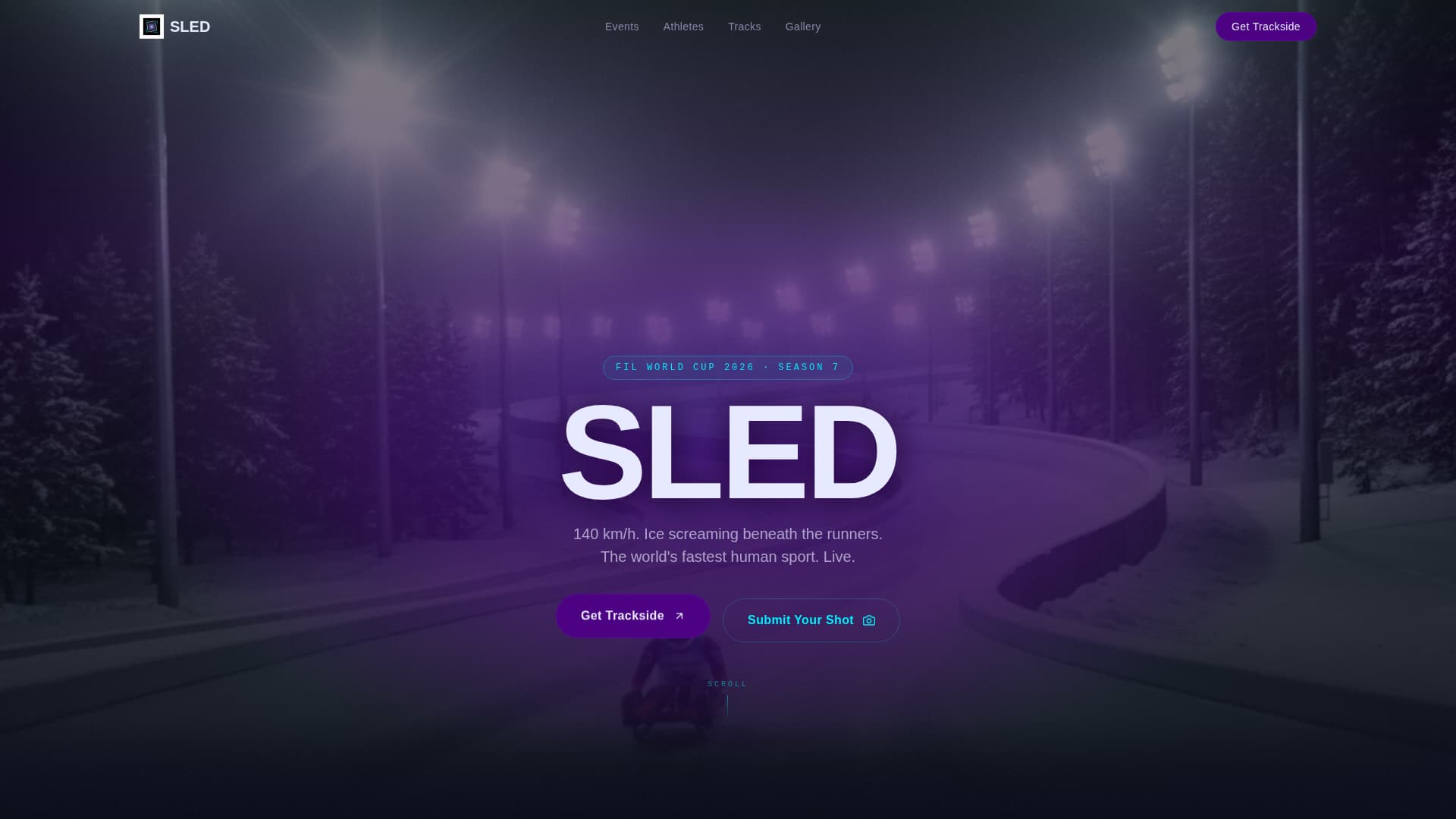 Sled - Electrifying Luge Landing Page Template