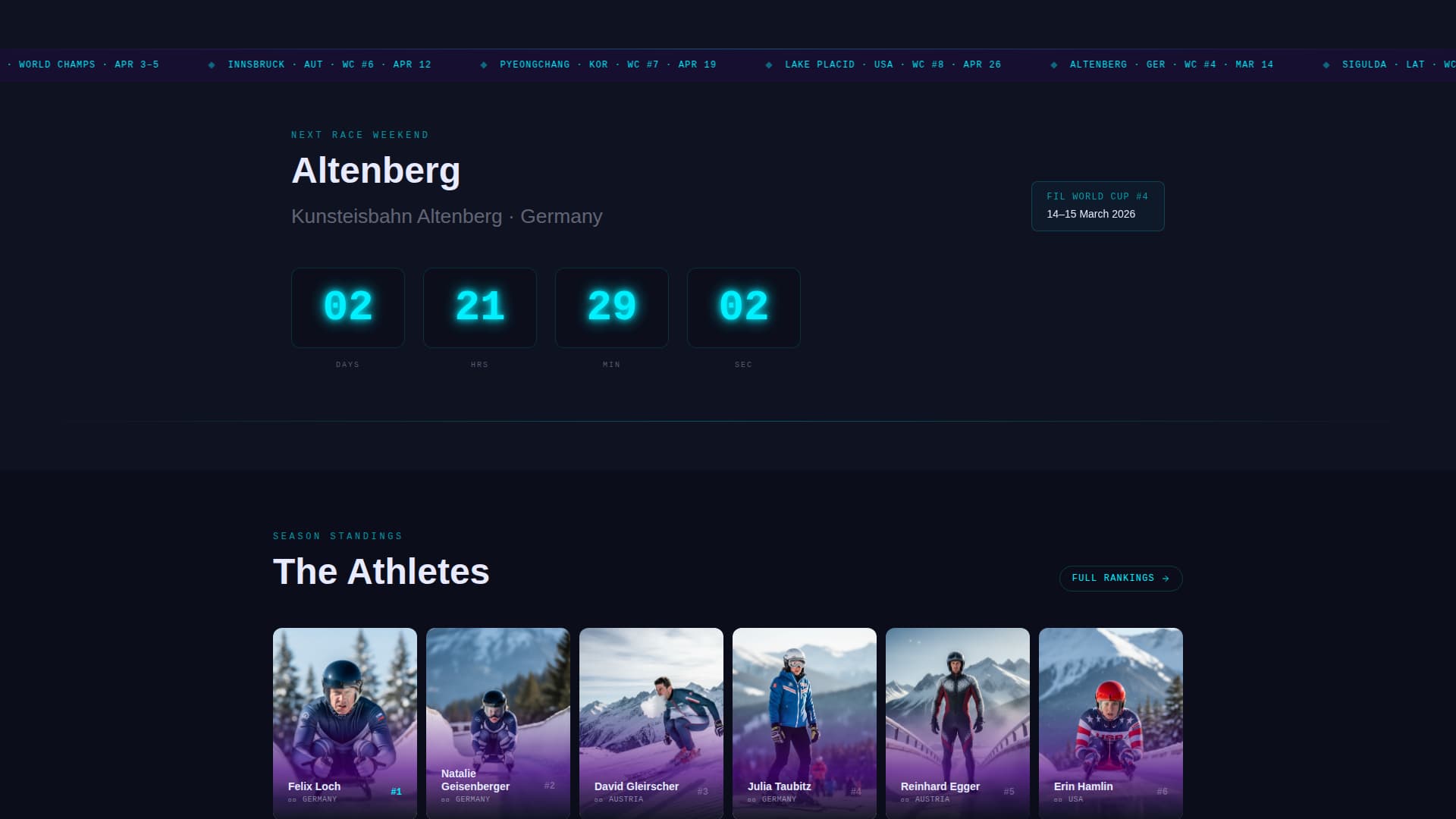 Sled - Electrifying Luge Landing Page Template