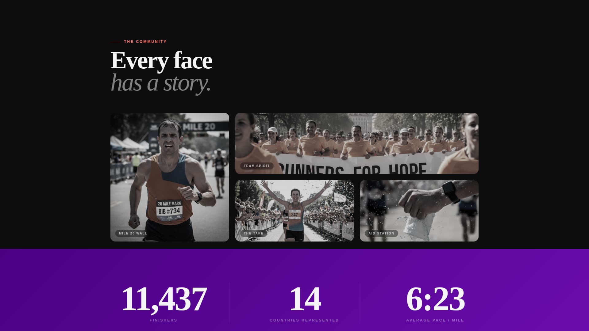 Stride - Dynamic Marathon Landing Page Template