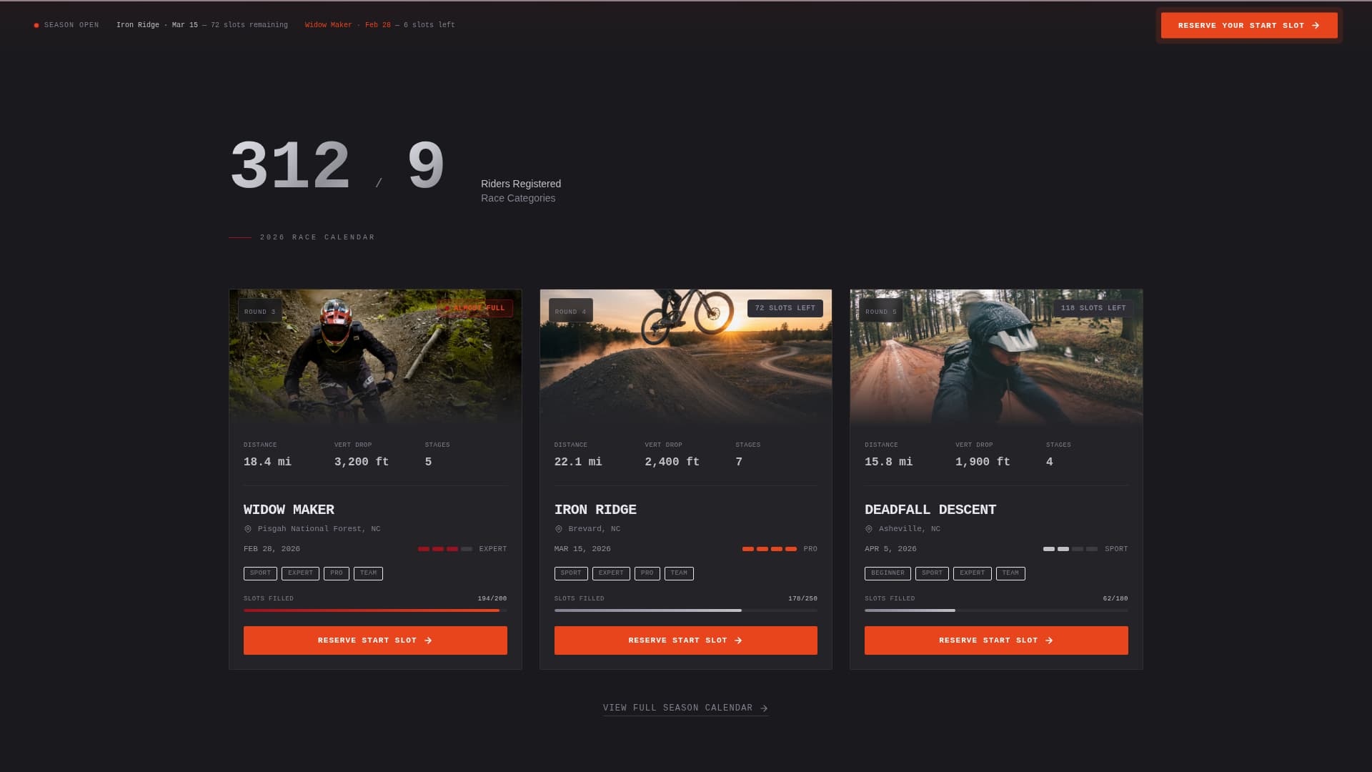 Shred - Highoctane Mountainbiking Landing Page Template