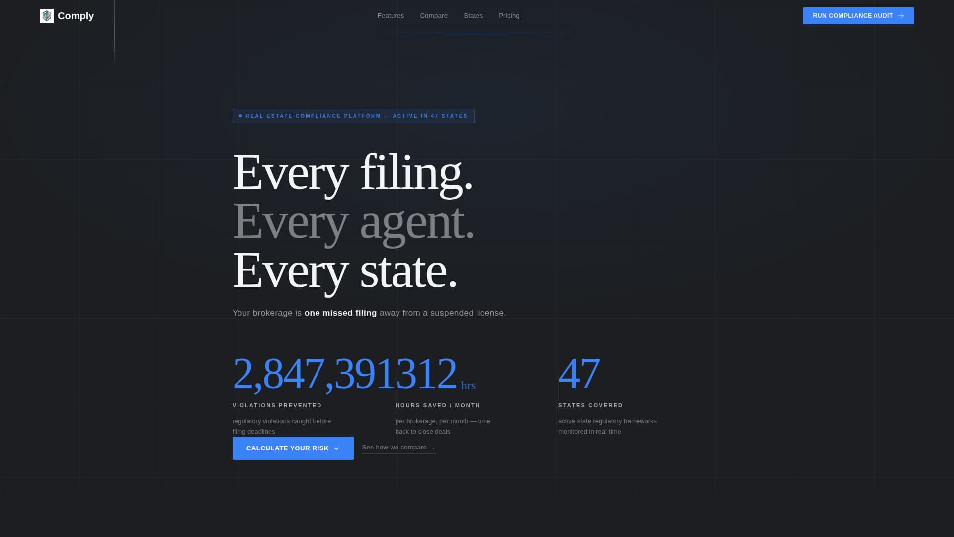 Regulate — Expert Compliance Landing Page Template